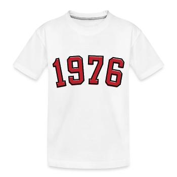 Sport year of birth 1976 - Kids' Premium Organic T-Shirt - white - Front