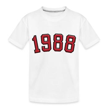 Sport Geburtsjahr 1988 - Kinder Premium Bio T-Shirt - Weiß - Vorne