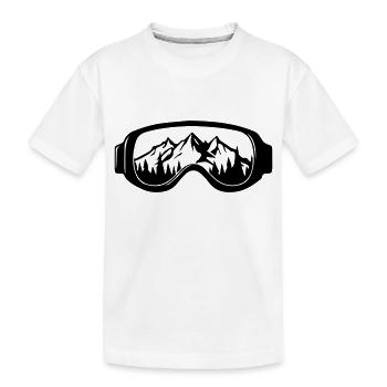 Lunettes de ski - T-shirt bio Premium Enfant - blanc - Devant