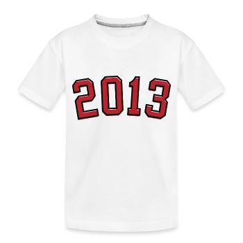 Sport Geburtsjahr 2013 - Kinder Premium Bio T-Shirt - Weiß - Vorne