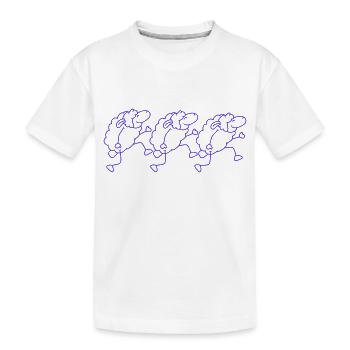 Drei Schafe Gehen Glücklich Stolz 3 Freunde Team - Kinder Premium Bio T-Shirt - Weiß - Vorne