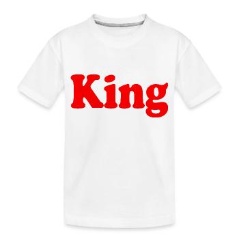 King - Kids' Premium Organic T-Shirt - white - Front