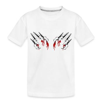 claw - Kids' Premium Organic T-Shirt - white - Front