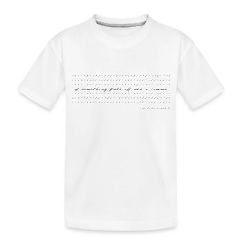 Virgule Calligraphie Moderne Humour Minimaliste n/b - T-shirt bio Premium Enfant - blanc - Devant