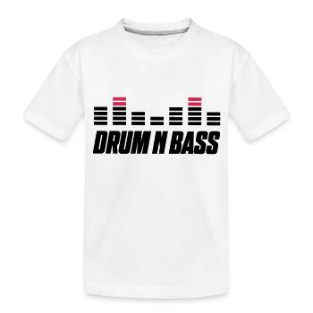 drum bass - Kinder Premium Bio T-Shirt - Weiß - Vorne