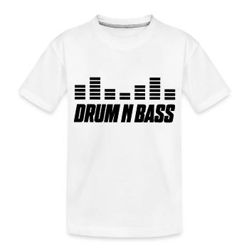 drum bass - Kinder Premium Bio T-Shirt - Weiß - Vorne