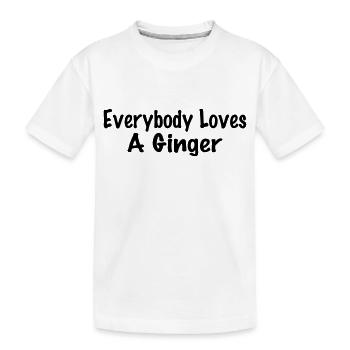 tout le monde aime le gingembre - T-shirt bio Premium Enfant - blanc - Devant
