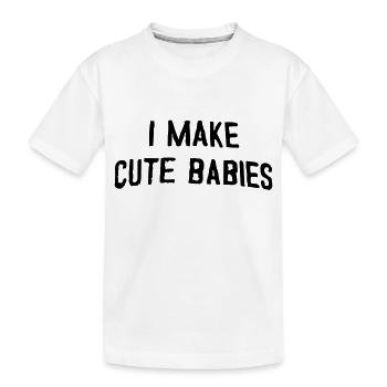Je fais des bébés mignons - T-shirt bio Premium Enfant - blanc - Devant