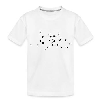 birds - Kinder Premium Bio T-Shirt - Weiß - Vorne