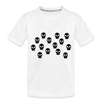 Totenkopf - Kinder Premium Bio T-Shirt - Weiß - Vorne