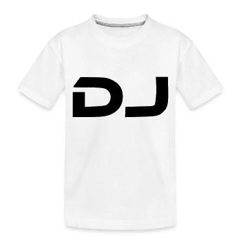 dj - Kinder Premium Bio T-Shirt - Weiß - Vorne