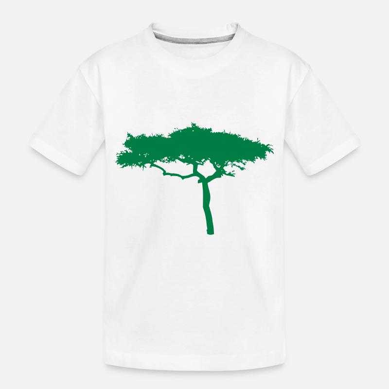 Afrika Savanne Baum - Kinder Premium Bio T-Shirt - Weiß