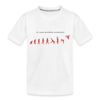 Evolution - Kinder Premium Bio T-Shirt - Weiß - Vorne