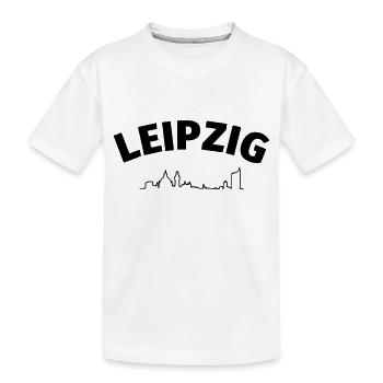 Leipzig - Kinder Premium Bio T-Shirt - Weiß - Vorne