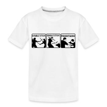 Stickfighting - Kinder Premium Bio T-Shirt - Weiß - Vorne