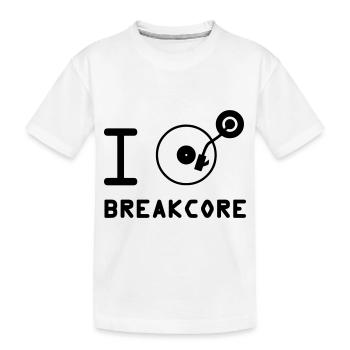 Je joue Breakcore / J'aime Breakcore / DJ - T-shirt bio Premium Enfant - blanc - Devant