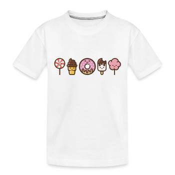 Kawaii Sweets - Kids' Premium Organic T-Shirt - white - Front
