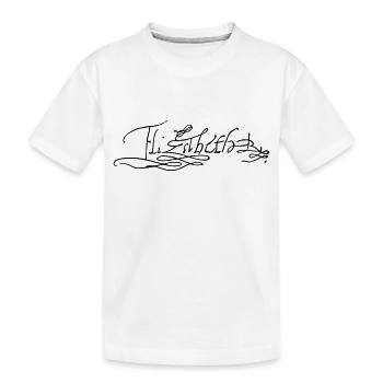 Autograph of Elizabeth I of England - Kinder Premium Bio T-Shirt - Weiß - Vorne