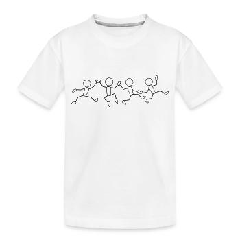 happy_human_chain_1c - T-shirt bio Premium Enfant - blanc - Devant