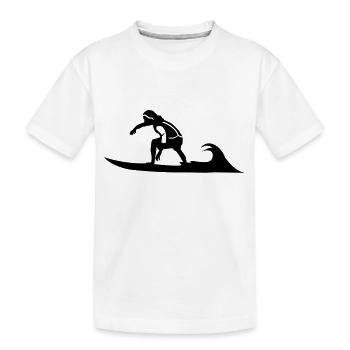 vague de surf plage de surf de vagues - T-shirt bio Premium Enfant - blanc - Devant