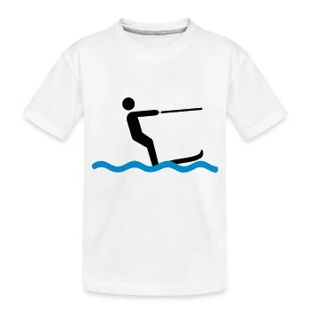 2541614 15707206 Wasserski - Kinder Premium Bio T-Shirt - Weiß - Vorne