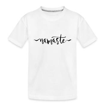 namaste - Kinder Premium Bio T-Shirt - Weiß - Vorne