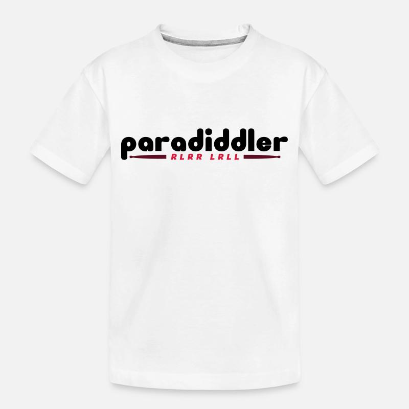 Paradiddler - Kids' Premium Organic T-Shirt - white