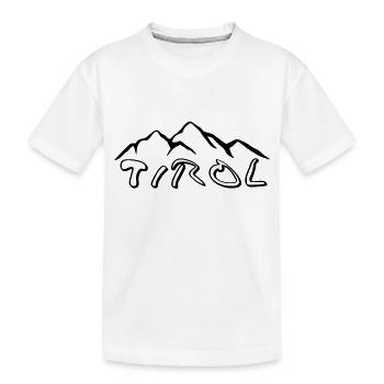 Berg in Tirol - Kinder Premium Bio T-Shirt - Weiß - Vorne