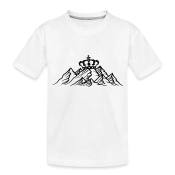 prinz krone koenig koenigin berge huegel alpen wan - Kinder Premium Bio T-Shirt - Weiß - Vorne