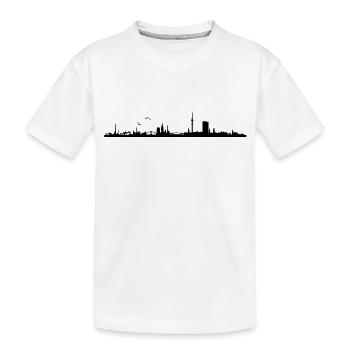 Hambourg skyline panorama - T-shirt bio Premium Enfant - blanc - Devant