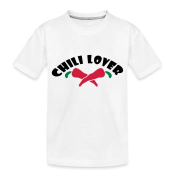 Chili Lover - Kids' Premium Organic T-Shirt - white - Front