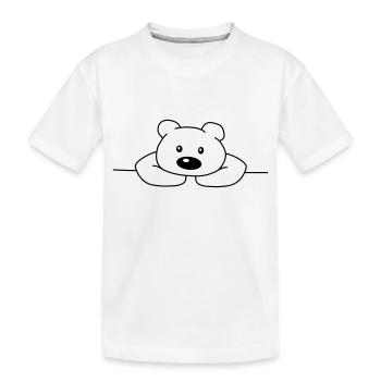 Mignon mignon mignon ours triste ours brun - T-shirt bio Premium Enfant - blanc - Devant