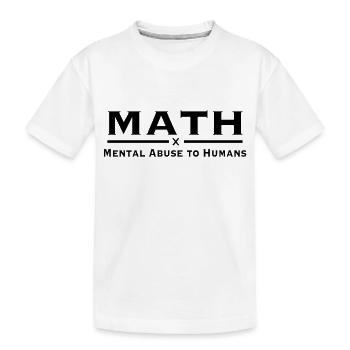 math - Kinder Premium Bio T-Shirt - Weiß - Vorne