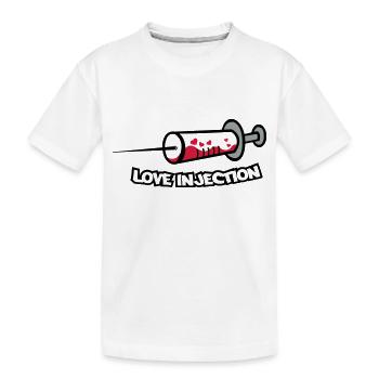 spritze_love_injection2 - Kinder Premium Bio T-Shirt - Weiß - Vorne