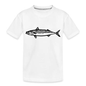 makrele - Kinder Premium Bio T-Shirt - Weiß - Vorne