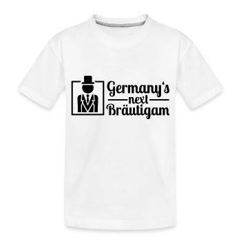 germanys_next_braeutigam_1_f1 - Kinder Premium Bio T-Shirt - Weiß - Vorne