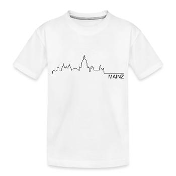 Skyline Mainz - Kinder Premium Bio T-Shirt - Weiß - Vorne