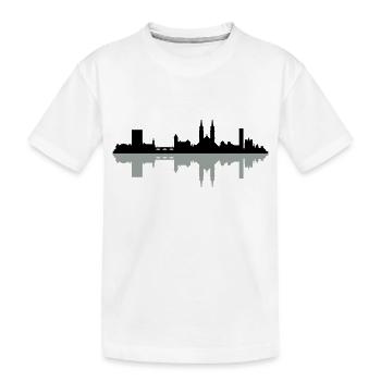 Skyline Basel - Kinder Premium Bio T-Shirt - Weiß - Vorne
