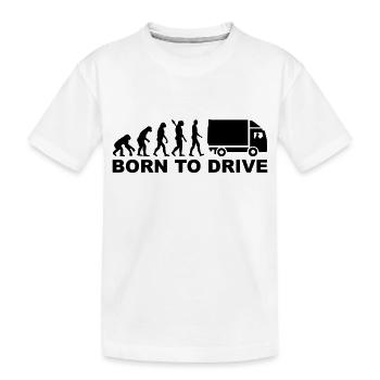 LKW - Kinder Premium Bio T-Shirt - Weiß - Vorne