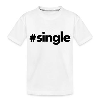 Single - Kinder Premium Bio T-Shirt - Weiß - Vorne