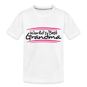 Worlds Best Grandma - Kids' Premium Organic T-Shirt - white - Front