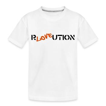 rloveution - Kinder Premium Bio T-Shirt - Weiß - Vorne