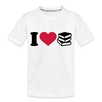 Bücher - Kinder Premium Bio T-Shirt - Weiß - Vorne