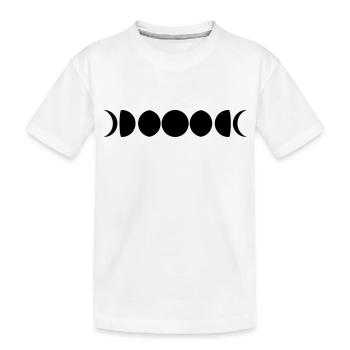 symbole de nuit lune vivre croissant de lune pleine faucille - T-shirt bio Premium Enfant - blanc - Devant