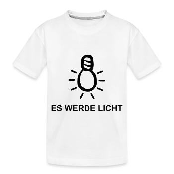 Es werde Licht - Kinder Premium Bio T-Shirt - Weiß - Vorne