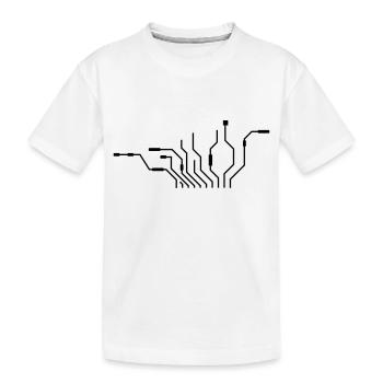 pc leitungen prozessor cpu draht verkabelung compu - Kinder Premium Bio T-Shirt - Weiß - Vorne