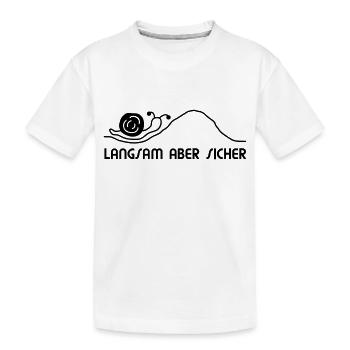 Schnecke langsam - Kinder Premium Bio T-Shirt - Weiß - Vorne