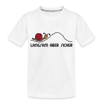 Schnecke langsam - V3 - Kinder Premium Bio T-Shirt - Weiß - Vorne