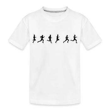 Jogger - Kinder Premium Bio T-Shirt - Weiß - Vorne