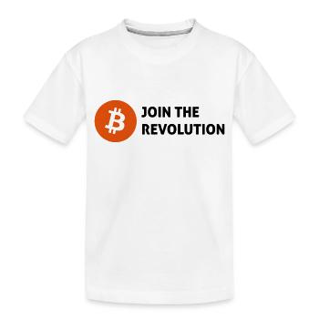 bitcoin - Kids' Premium Organic T-Shirt - white - Front